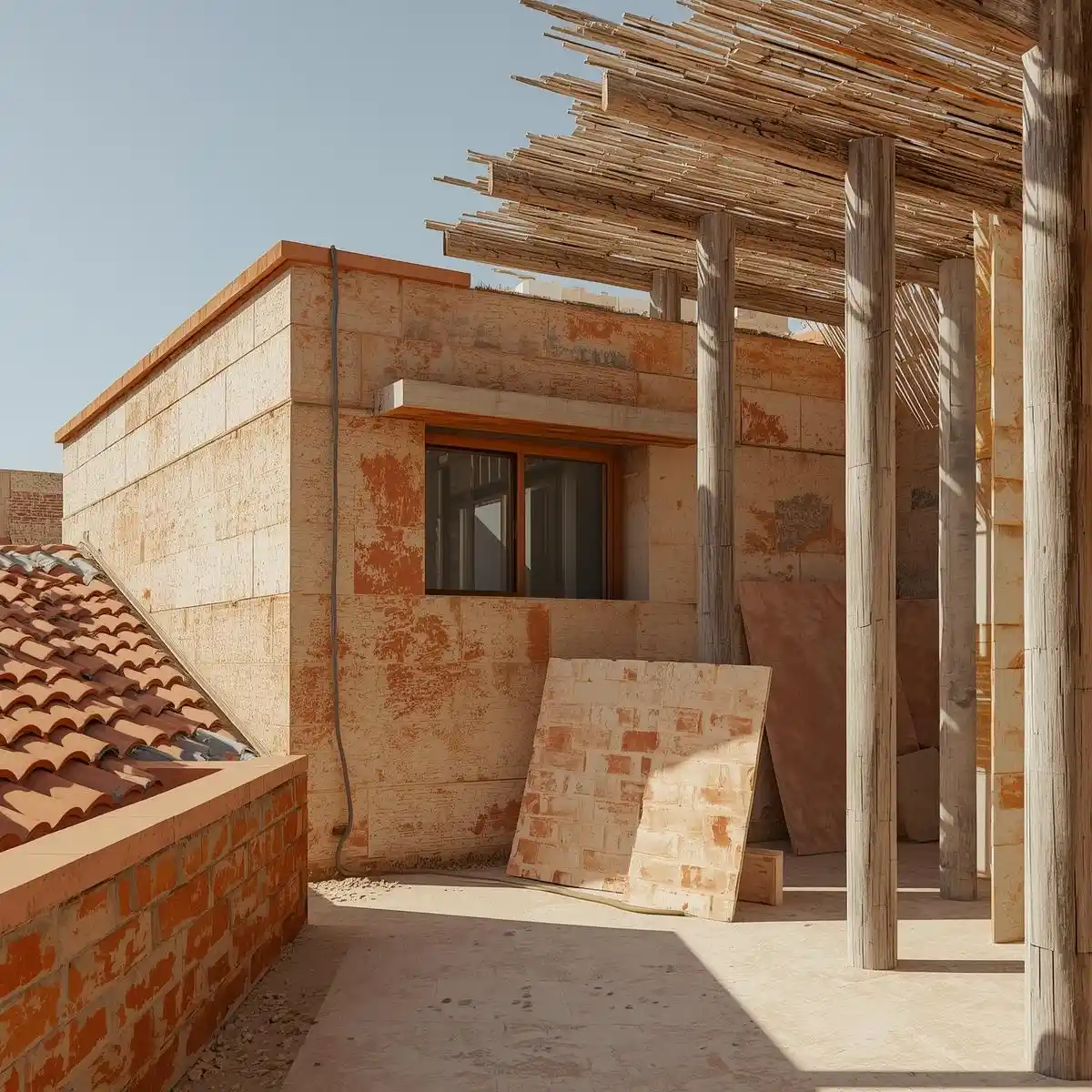 Matériaux modernes et traditionnels pour la construction de maisons en Tunisie